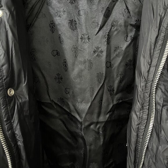 Chrome Hearts Black Zip-Up Hooded Down Jacket - Picture 6 of 10